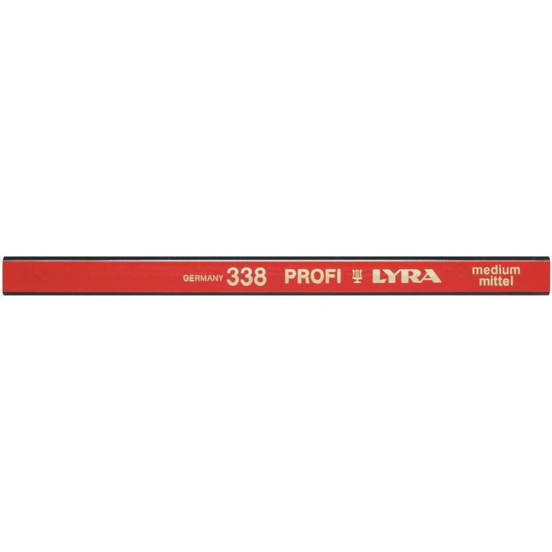 Lyra 338 PROFI Snickarpenna / Timmermanspenna Röd Rektangulär