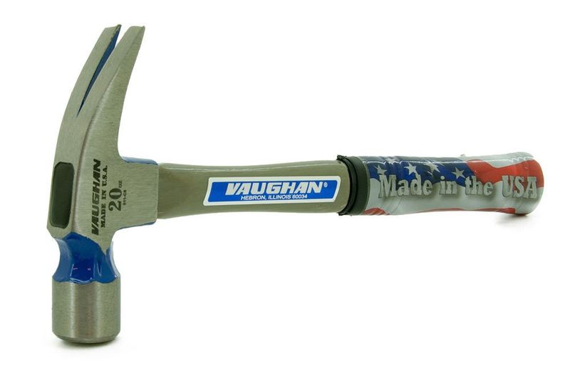Vaughan Snickarhammare Glasfiberskaft Rak Klo (20 Oz)