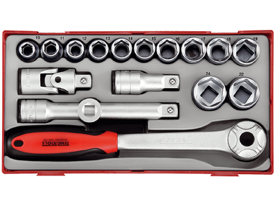 Teng Tools TT1218-6 Hylsnyckelsats 1/2" sexkantsfäste