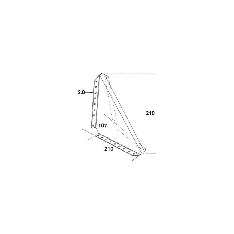 FAST CC Knagge KB 210x210x2,0x107