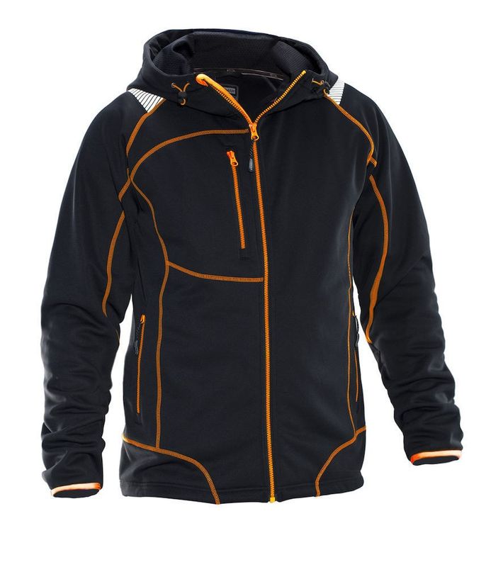 Jobman Hoodie Vision Lite Svart/Orange