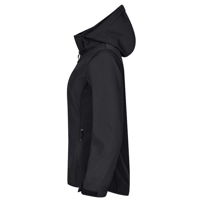 Clique Classic Softshell Hoody Softshelljacka Dam Svart