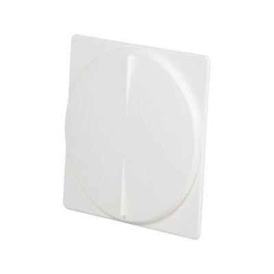 Fresh Tallriksventil fyrkantig ram vit Ø125 mm 408237