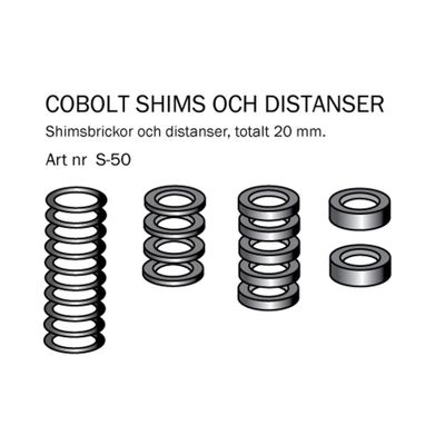 Cobolt Sats distansbrickor & shims 20 mm