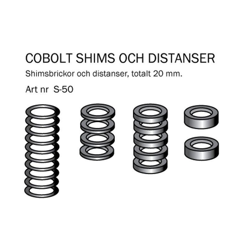 Cobolt Sats distansbrickor & shims 20 mm