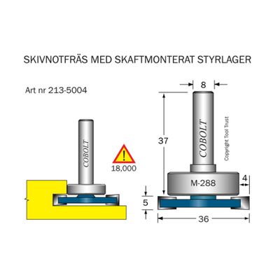 Cobolt Skivnotfräs L5 F4 D36 S8
