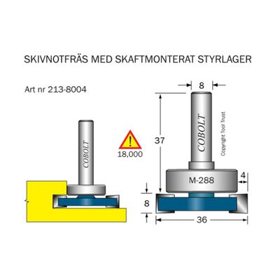 Cobolt Skivnotfräs L8 F4 D36 S8