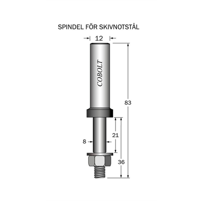 Cobolt Spindel skivnotstål S12 TL83