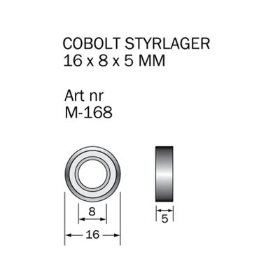 Cobolt Kullager M-168 16x8x5 mm
