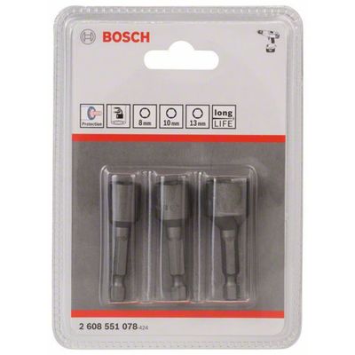 Bosch mutterdragarsats 8/10/13 mm 3-delar