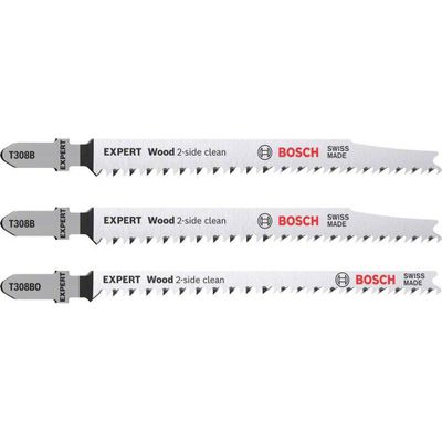 Bosch Expert 'Wood 2-side clean' sticksågbladsats T 308 B/BO, 3 delar
