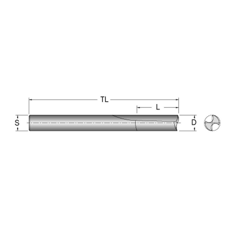 Cobolt Fräs mjuk plast D12 L35 S12