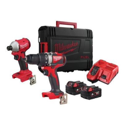 Milwaukee M18 BLPP2B3-502X Combokit Powerpack BLDD2+BLIDR 18V (2x5,0Ah)