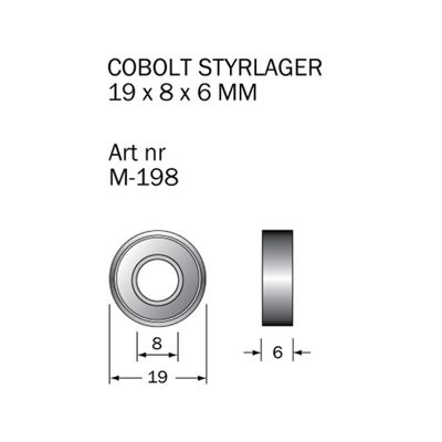 Cobolt Kullager M-198 19x8x6 mm