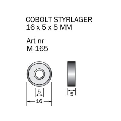 Cobolt Kullager M-165 16x5x5 mm