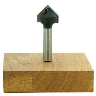 Delver Fasfräs/V-spårfräs 90° Ø19 mm – skaft 8 mm