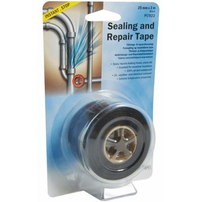 Stokvis Tätnings- och reparationstejp silikon svart 25 mm x 3 m