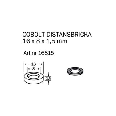 Cobolt Distansbricka 16x8x1,5 mm
