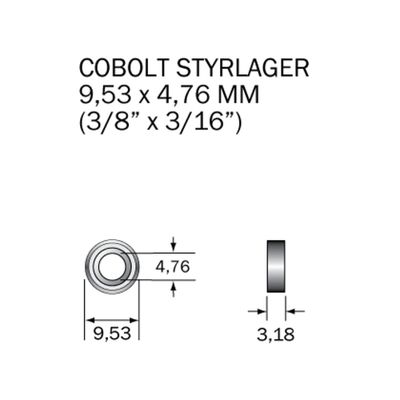 Cobolt Kullager 9,53x4,76x3,1 mm