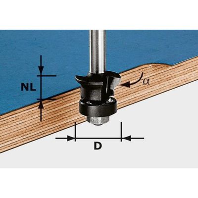 Festool Fas-/kantfräs HW S8 D24/0° +45°