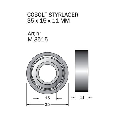 Cobolt Kullager M-3515 35x15x11 mm