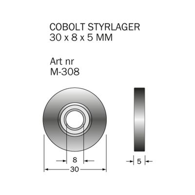 Cobolt Kullager M-308 30x8x5 mm