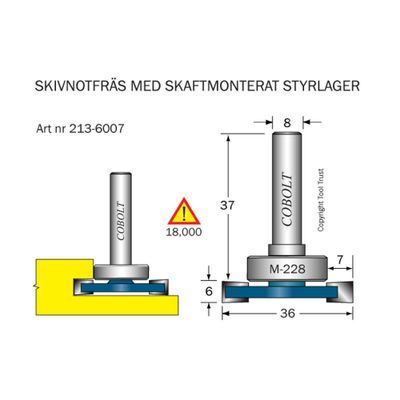 Cobolt Skivnotfräs L6 F7 D36 S8