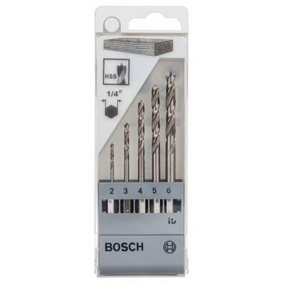Bosch träspiralborrsats 1/4 6-kant 2,3,4,5,6 mm 5-delar
