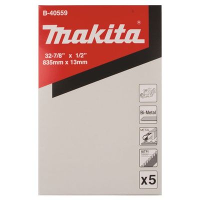 Makita Bandsågsblad Bi-Metal 13x0,5x835mm 18tpi 5st DPB181/DPB182