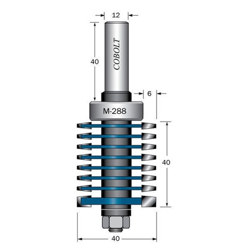 Cobolt Fingerskarvfräs D40 L40 S12