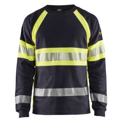 Blåkläder Flamskyddad Varsel T-shirt 3484 1761 Marinblå/Varselgul