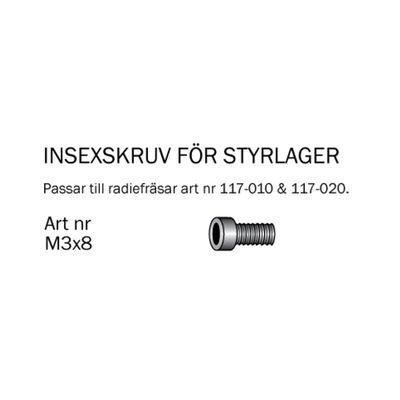 Cobolt Insexskruv M3x8 mm för styrlager