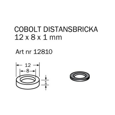 Cobolt Distansbricka 12x8x1 mm