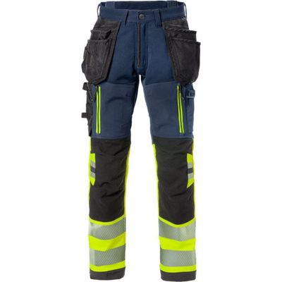Fristads Varsel Stretchbyxa klass 1 Gul/Marinblå C44