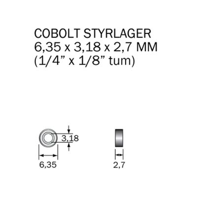 Cobolt Kullager 6,35x3,18x2,8 mm