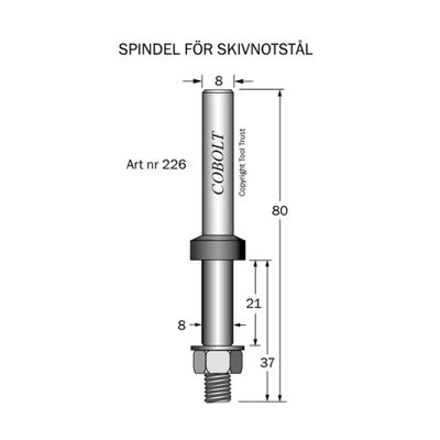 Cobolt Spindel skivnotstål S8 TL80