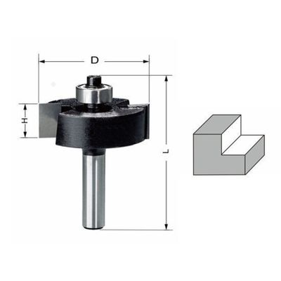 Delver Falsfräs Ø28,5 mm – 28,5x12,7x54 T=9,5, skaft 8 mm – bild 2