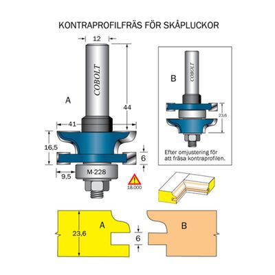 Cobolt Kontraprofilfräs R4,8 D41 not 6 S12 (326-019)