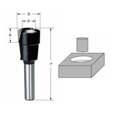 Delver Pluggfräs för plugg Ø10 mm – 17xØ10x58, skaft 8 mm