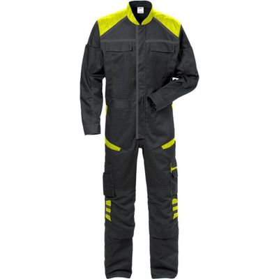 Fristads Overall 8555 STFP Svart/Gul 2XL