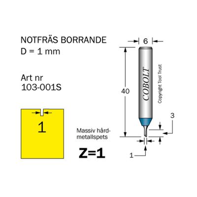 Cobolt Notfräs D1 L3 TL40 S6