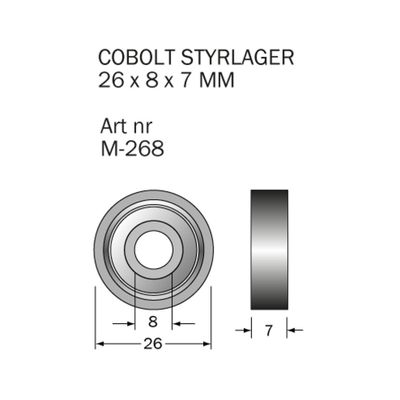 Cobolt Kullager M-268 26x8x8 mm