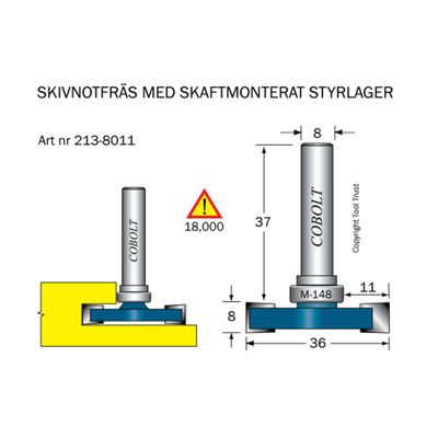 Cobolt Skivnotfräs L8 F11 D36 S8