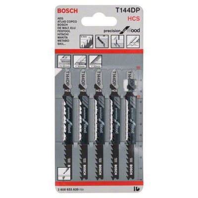 Bosch T 144 DP Precision for Wood sticksågblad, 5 st