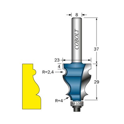 Cobolt Listprofilfräs D23 S8
