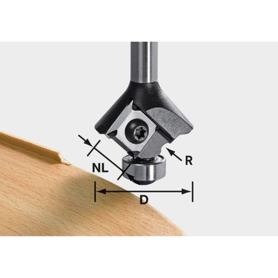 Festool Avrundningsfräs med vändskär S8 HW R3 D28 KL12,7 MFK
