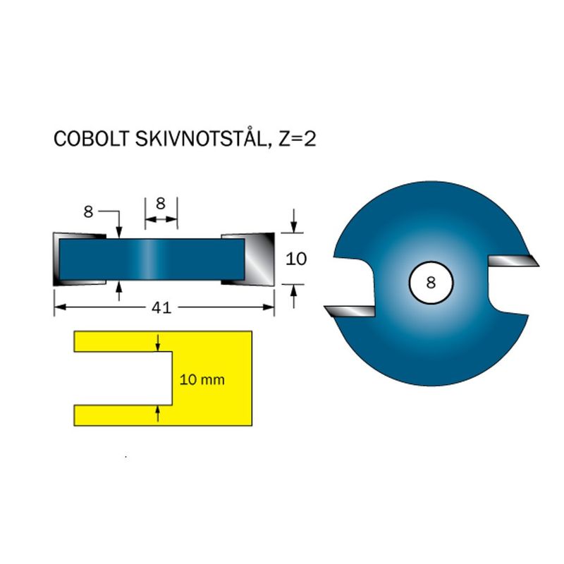 Cobolt Notskiva 10 mm D41 Z2