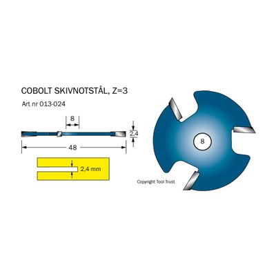 Cobolt Notskiva 2,4 mm D48 Z3