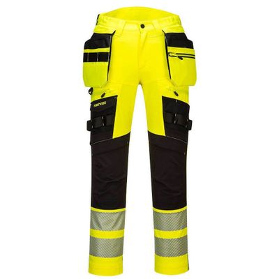 Portwest DX442 Varselbyxa Hi-Vis KL2 4-vägsstretch Gul/Svart