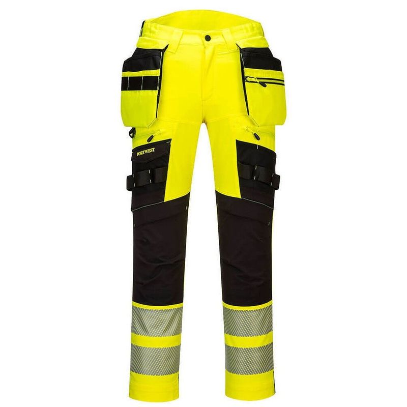 Portwest DX442 Varselbyxa Hi-Vis KL2 4-vägsstretch Gul/Svart